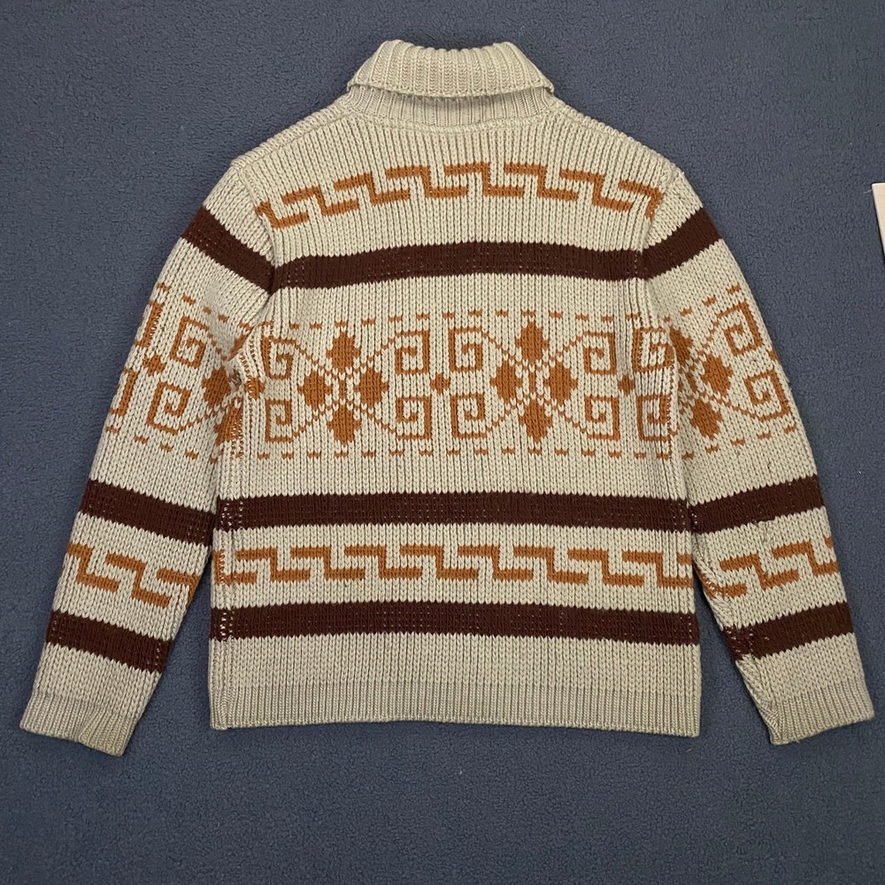 Vintage Pendleton Cardigan Sweater Mens XL Cowichan Aztec Big Lebowski Dude - Picture 6 of 14